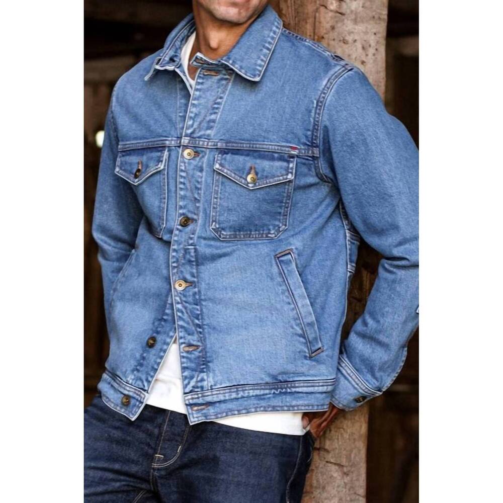 NEW WIESMADE artcher broken twill denim jacket in salt wash